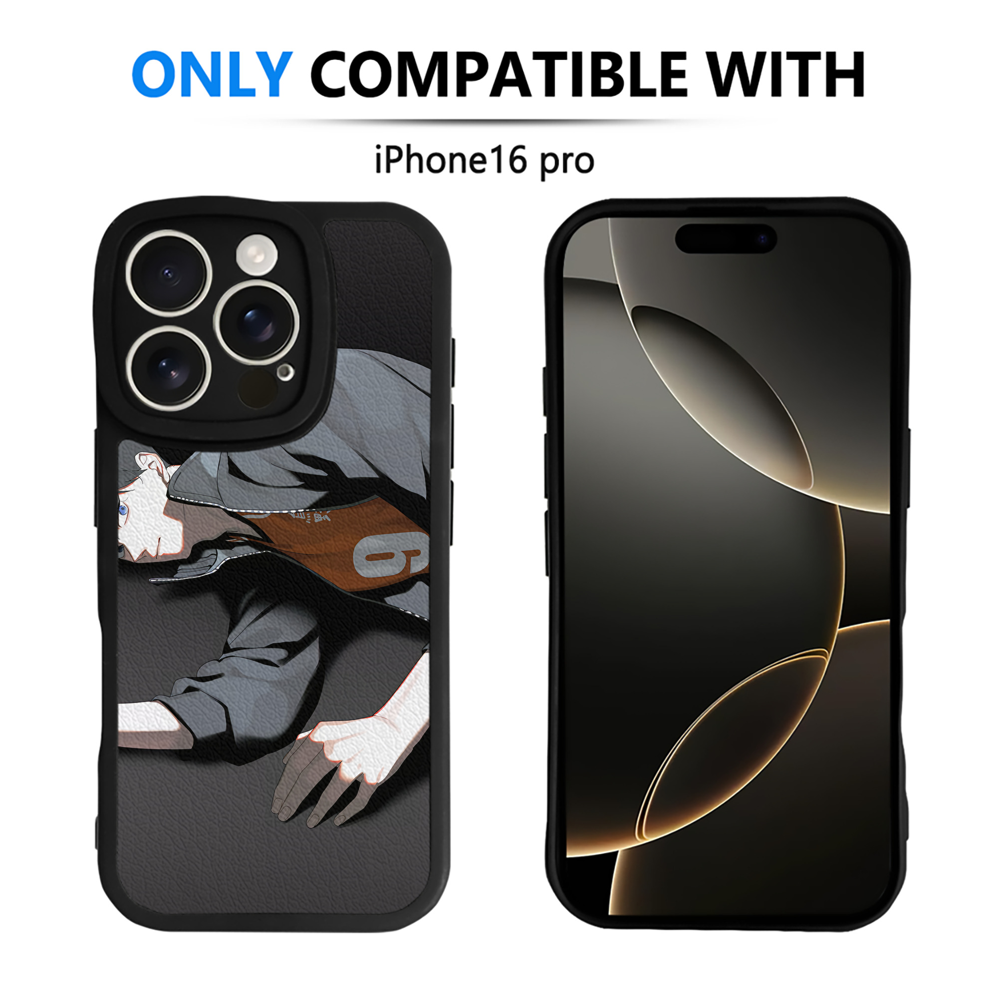 （画像用） ハイキュー!! Haikyu!! 【iPhone 16シリーズ対応】シリコンスマホケース（レザー調） 材質：シリコン